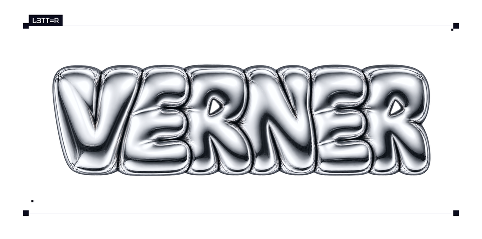 Verner — chrome lettering